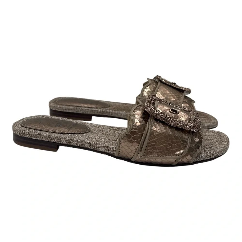 Sam Edelman Bambi 2 Snakeskin Embossed Slide Sandal (Women) Size 6.5